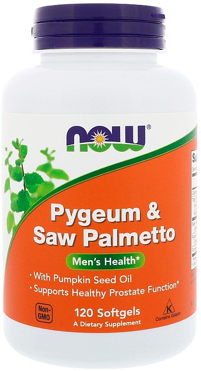 Желатиновые капсулы - Now Foods Pygeum & Saw Palmetto — фото N1