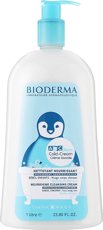 Очищувальний крем для купання немовлят і дітей - Bioderma ABCDerm Cold-Cream Creme Lavante