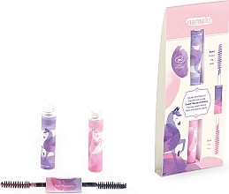 Подвійна дитяча туш для волосся - Namaki Double-Tip Hair Mascara Pink Purple — фото N2
