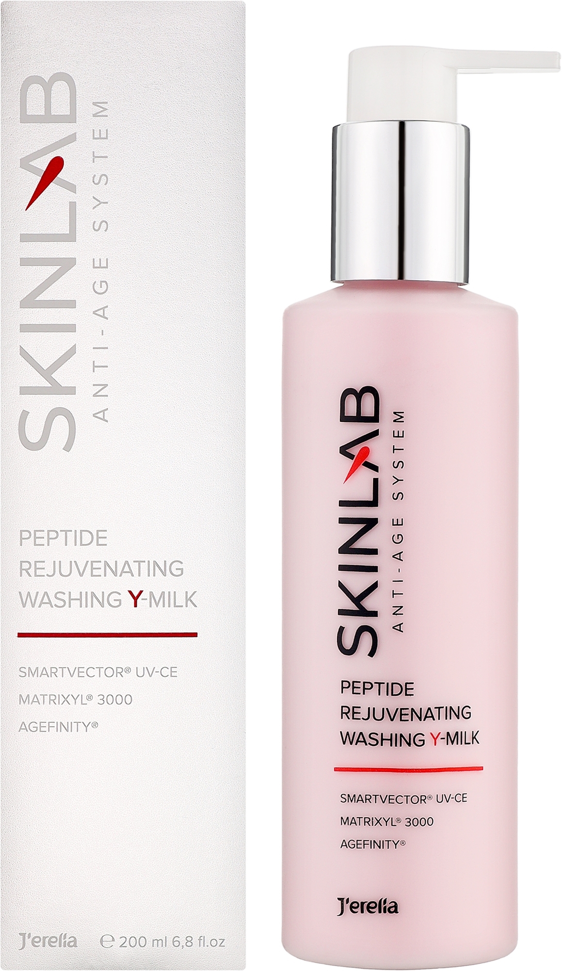 Пептидное омолаживающее молочко для умывания - Jerelia Skin Lab Peptide Rejuvenating Washing Y-Milk — фото 200ml