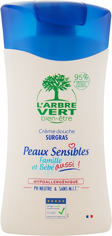 УЦЕНКА Крем-гель для душа для чувствительной кожи - L'Arbre Vert Family & Baby Sensitive Shower Gel * — фото N1