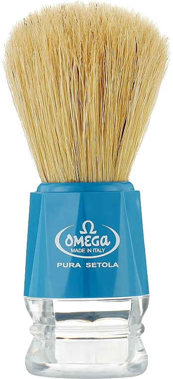 Помазок для гоління, 10018, блакитний - Omega — фото N1