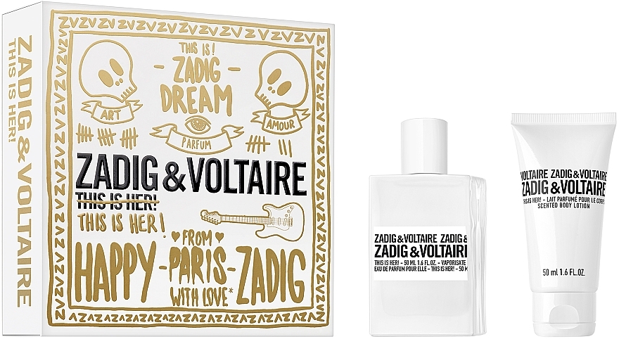 Zadig & Voltaire This Is Her - Набор (edp/50/ml + b/lot/50ml)  — фото N1