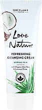 Очищувальний крем для обличчя з органічним алое і водою - Oriflame Love Nature Refreshing Cleansing Cream — фото N1