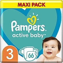 Підгузки Pampers Active Baby 3 (6-10 кг), 66 шт. - Pampers — фото N1