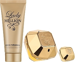 Paco Rabanne Lady Million - Набір (edp/80ml + edp/10ml + b/lot/100ml) — фото N2