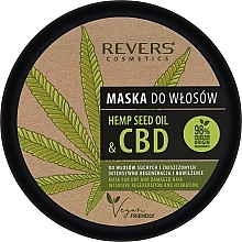 Духи, Парфюмерия, косметика Маска для волос - Revers Hair Mask With Natural Hemp Oil With CBD