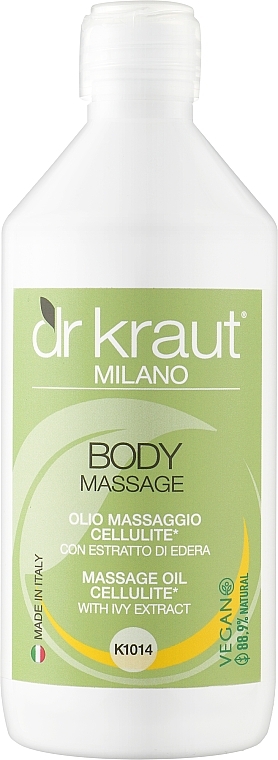 Антицеллюлитное массажное масло с экстрактом плюща - Dr.Kraut Massage Oil Cellulite — фото N1