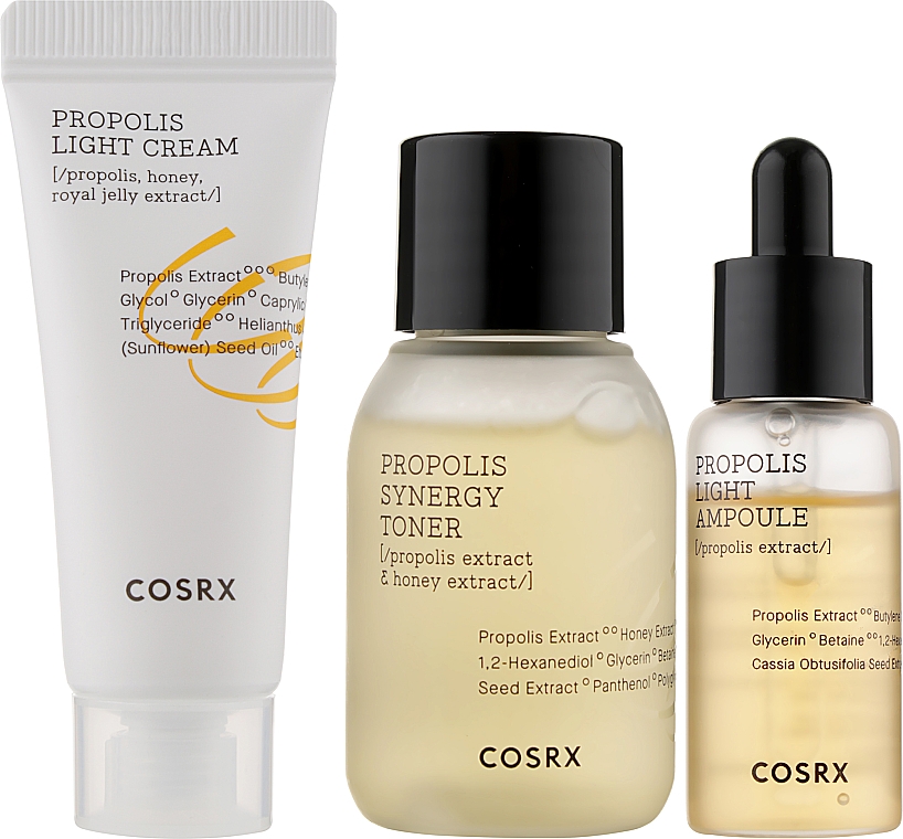 Набор - Cosrx Honey Glow Propolis Trial Kit (f/ampoul/10ml + f/toner/30ml + f/cr/15ml) — фото N2