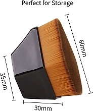 Пензлик для тональної основи, чорний - Lewer — фото N4