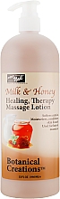 Парфумерія, косметика Пом'якшуючий і зволожуючий лосьйон для кутикул і шкіри рук "Milk and Honey" - Pro Nail Botanical Creations Healing Therapy Massage Lotion