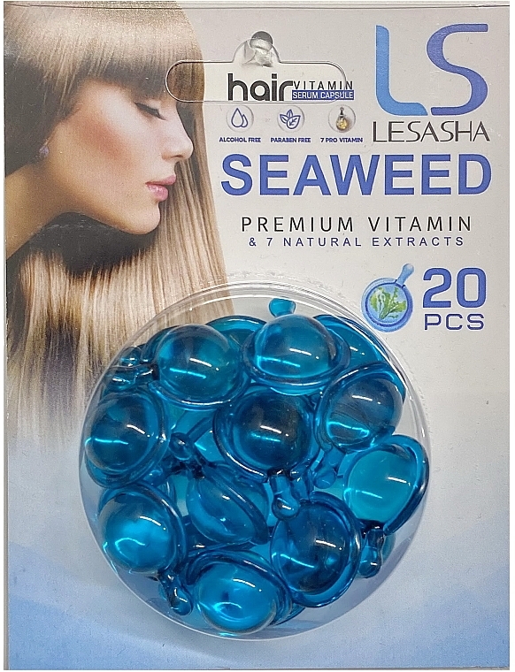 Тайські капсули для волосся з водоростями - Lesasha Hair Serum Vitamin Seaweed — фото N3