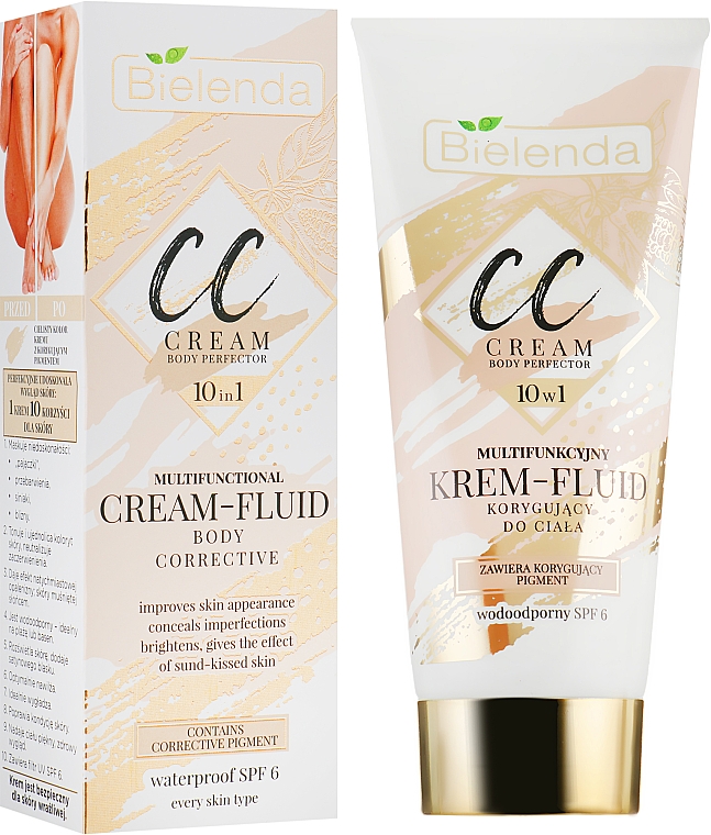 CC-крем-флюид для тела - Bielenda Magic CC 10in1 Body Correction Cream Waterproof Tanning Effect SPF6