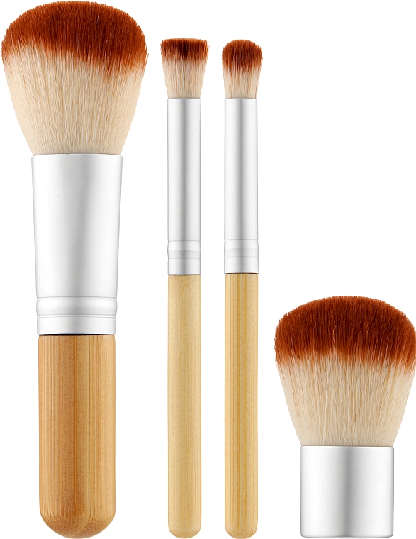 Набор кистей для макияжа 4 шт + сумочка - Tools For Beauty — фото N1