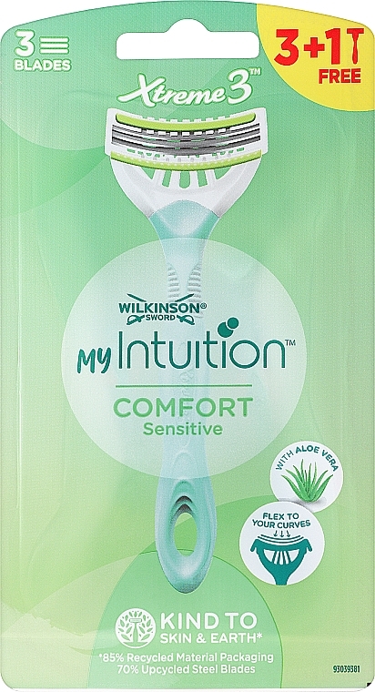 Бритва одноразовая, 4 шт. - Wilkinson Sword Xtreme 3 My Intuition Sensitive Comfort — фото N1