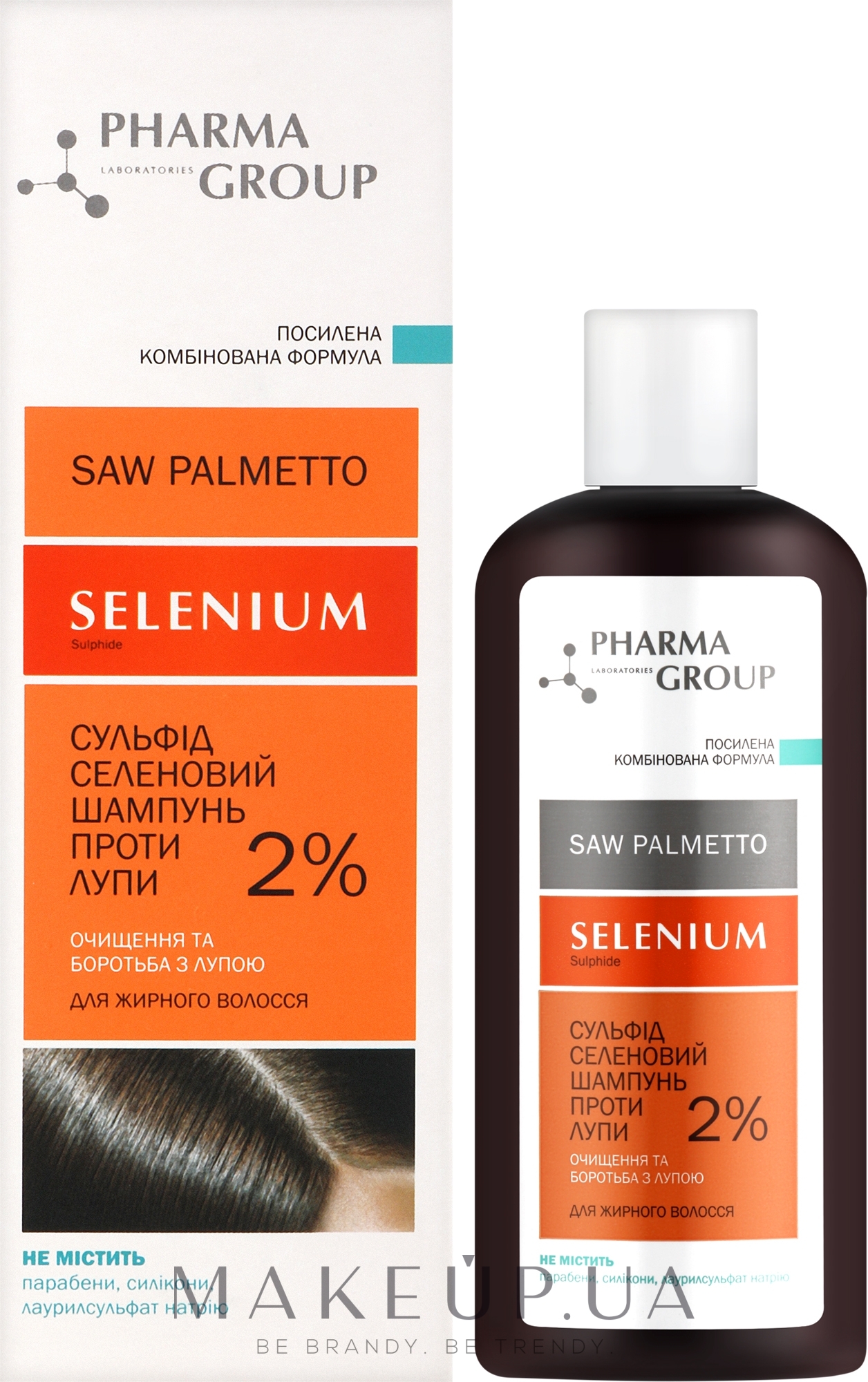 Сульфид селеновый шампунь против перхоти для жирных волос - Pharma Group Saw Palmetto Shampoo — фото 150ml