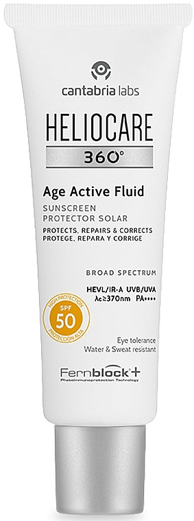 Легкий увлажняющий флюид для лица - Heliocare 360 Age Active Fluid SPF 50 — фото N1