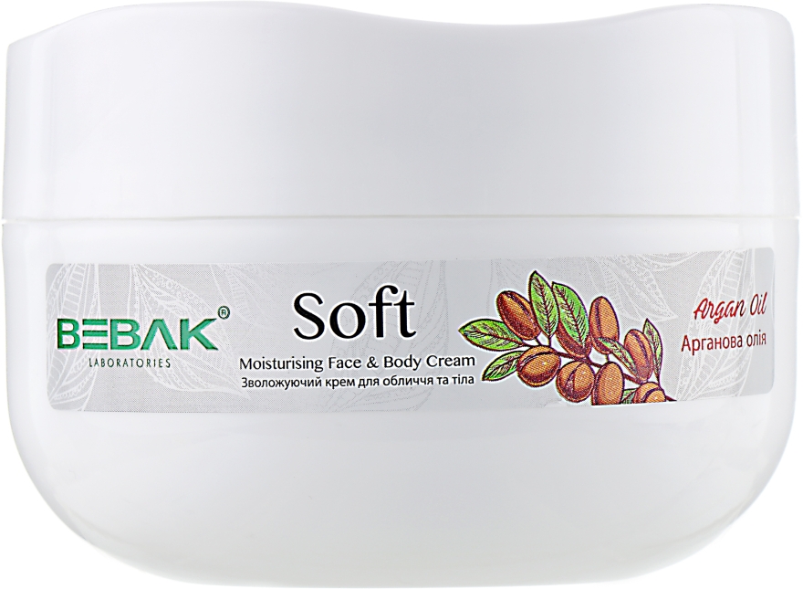 Увлажняющий крем для лица и тела "Аргановое масло" - Bebak Laboratories Soft Moisturizing Fase & Body Cream