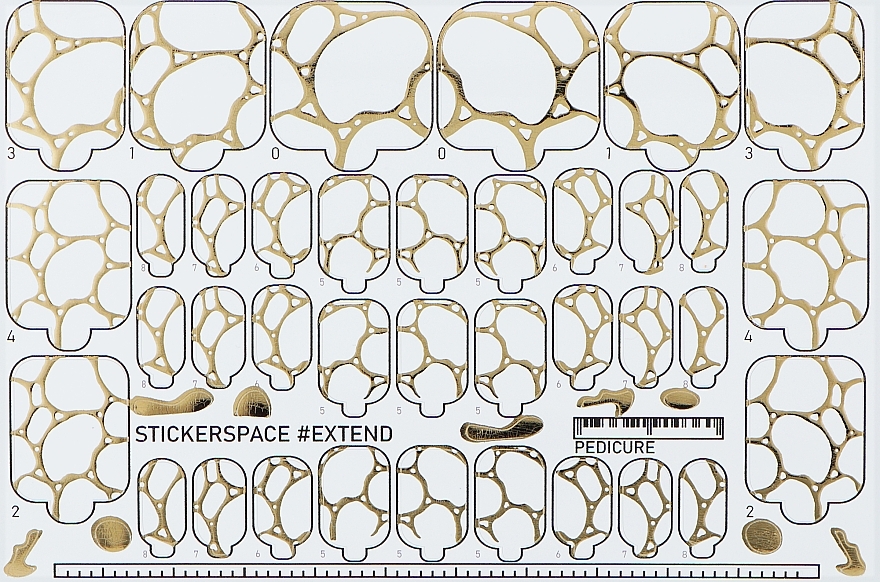 Дизайнерские наклейки для педикюра "Extend" - StickersSpace — фото N1