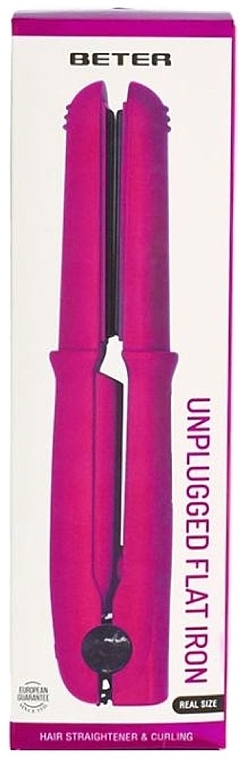 Бездротовий випрямляч для волосся, рожевий - Beter Hair Straightener & Curling Pink — фото N2