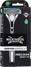 Духи, Парфюмерия, косметика Станок + 1 сменное лезвие - Wilkinson Sword Quattro Titanium Sensitive