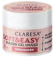 Моделюючий гель для нігтів - Claresa Soft & Easy Builder Gel UV/LED Shimmery — фото N1