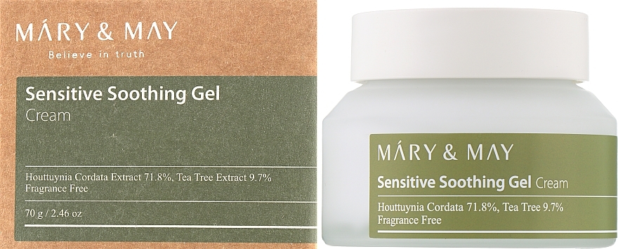 Заспокійливий крем-гель для проблемної шкіри обличчя - Mary & May Sensitive Soothing Gel — фото N2