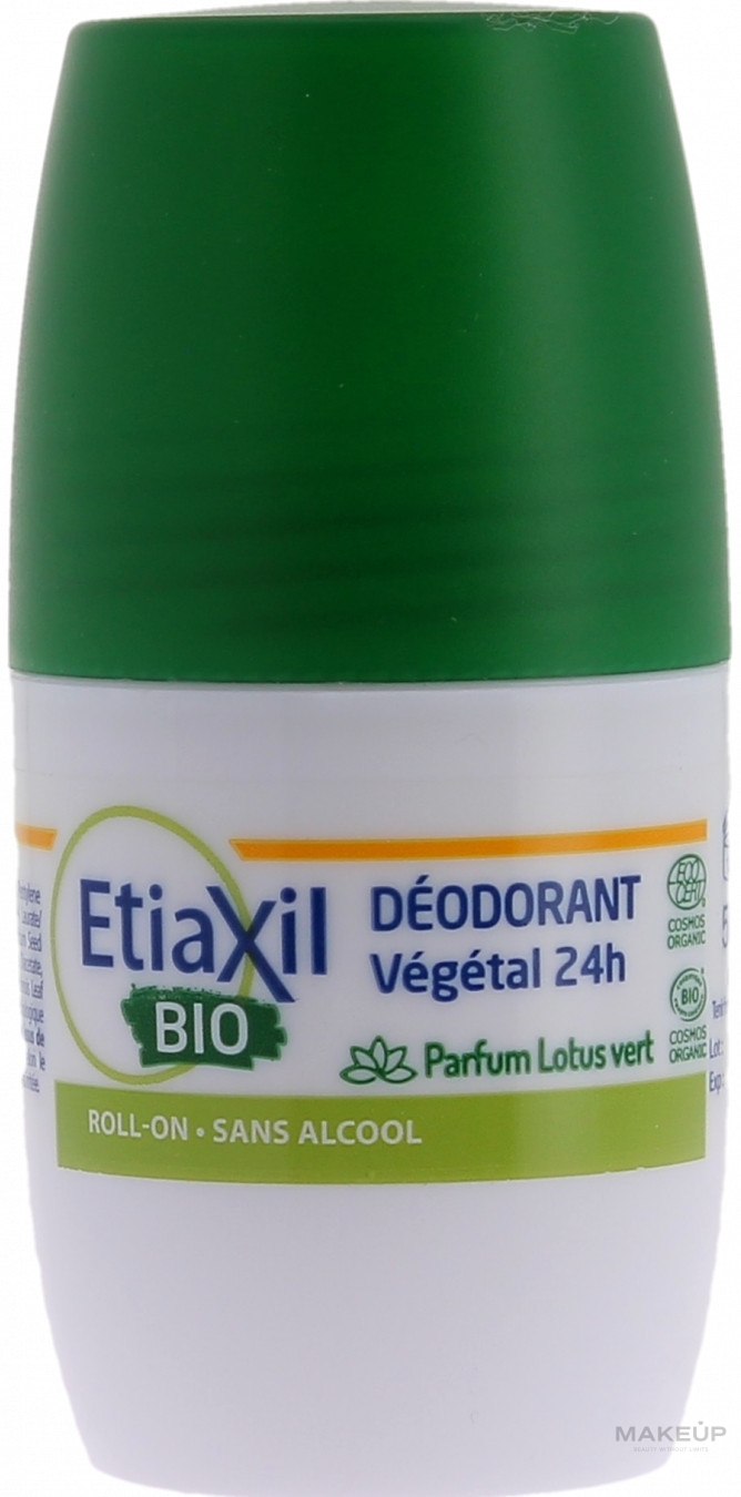 Дезодорант кульковий органічний з ароматом зеленого лотоса - Etiaxil Bio Vegetable 24h Deodorant Roll-On — фото 50ml