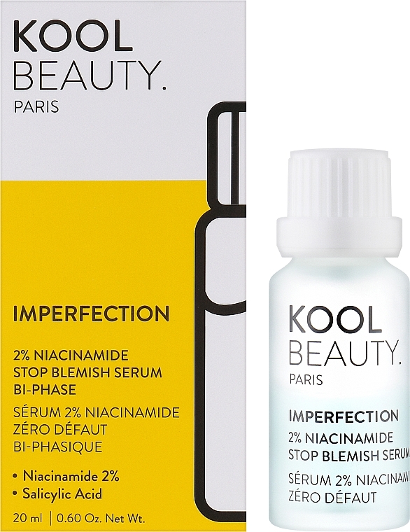 Двухфазная сыворотка для лица - Kool Beauty Imperfection 2% Niacinamide Stop Blemish Serum — фото N2