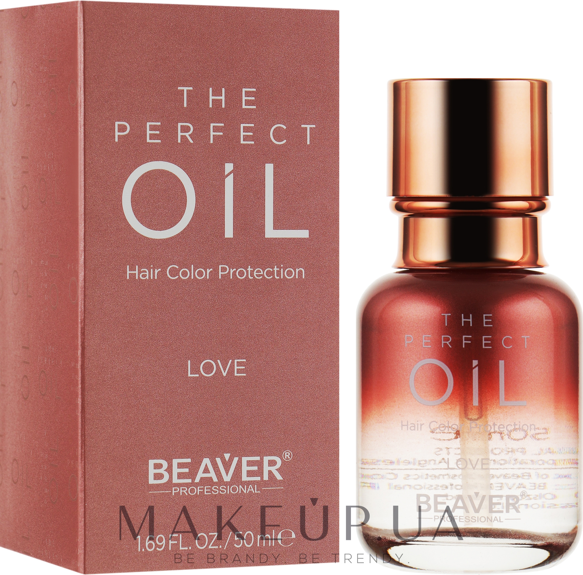 Масло для волос парфюмированное для увлажнения и защиты цвета - Beaver Professional Expert Hydro The Perfect Oil Hair Color Protection Love — фото 50ml