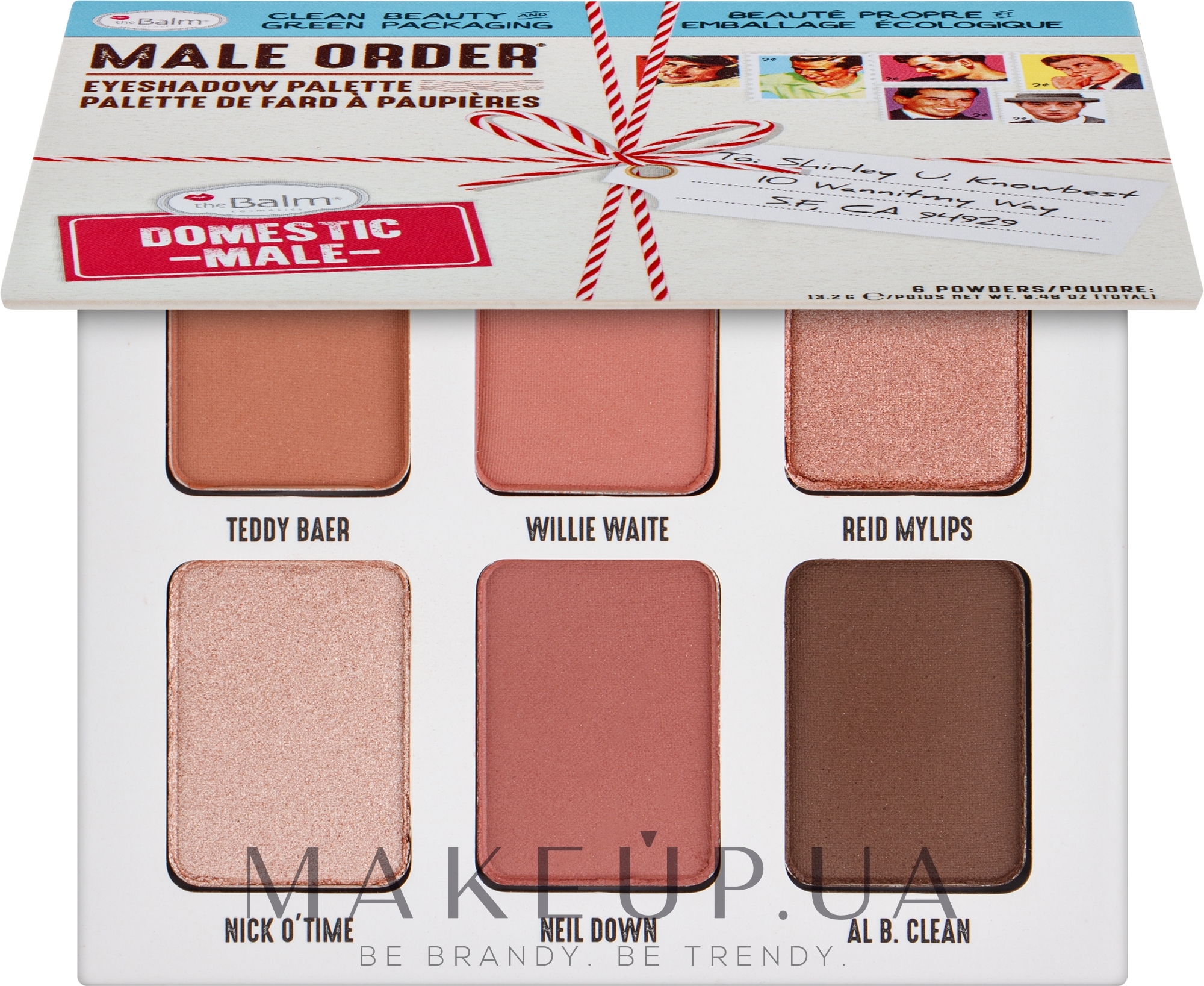 Палетка тіней для повік - theBalm Male Order Eyeshadow Palette — фото Domestic Male