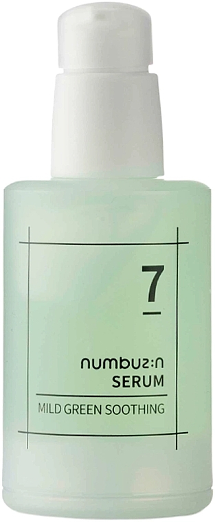 Заспокійлива сироватка для чутливої шкіри обличчя - Numbuzin No.7 Mild Green Soothing Serum — фото N1