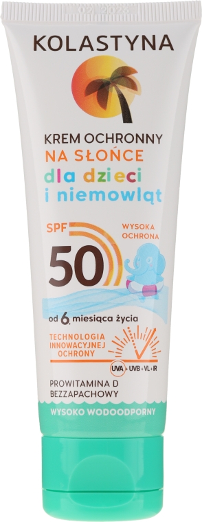 Водостойкий защитный крем для детей SPF 50 - Kolastyna