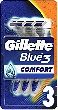 Набор одноразовых станков для бритья, 3шт - Gillette Blue3 Comfort  — фото N1