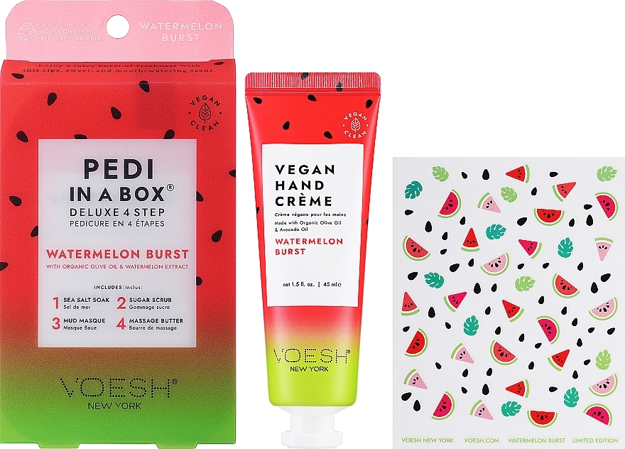 Набор для ухода за ногами - Voesh Watermelon Duo with Nail Stickers — фото N2