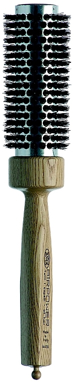 Расческа термическая с деревянной ручкой из ясеня с щетиной кабана d30mm - 3ME Maestri Air Power — фото N1