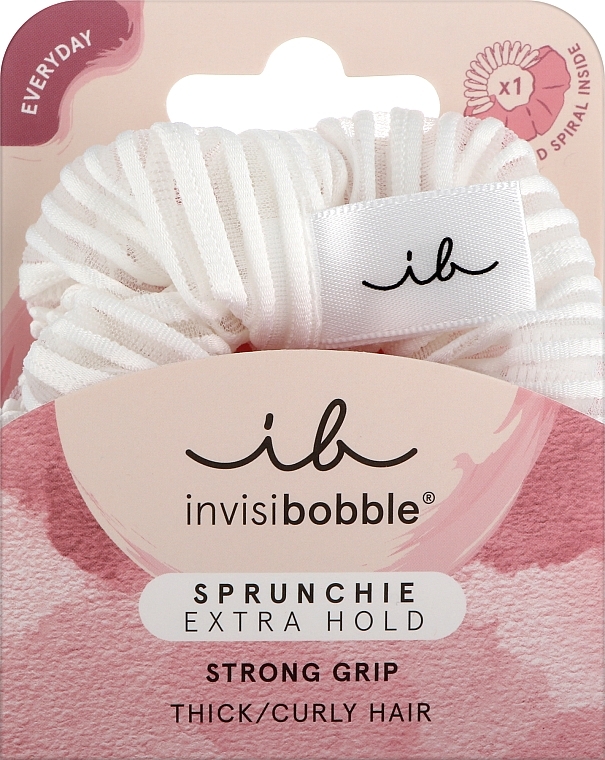 Резинка-браслет для волосся - Invisibobble Sprunchie Extra Hold Pure White — фото N1