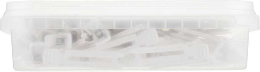 Подвійний затискач для волосся, 45 мм., білий - Tico Professional — фото N2