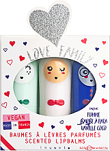 Духи, Парфюмерия, косметика Набор бальзамов для губ - Inuwet Bunny Lip Balm Trio Love Family (3x3.5g)