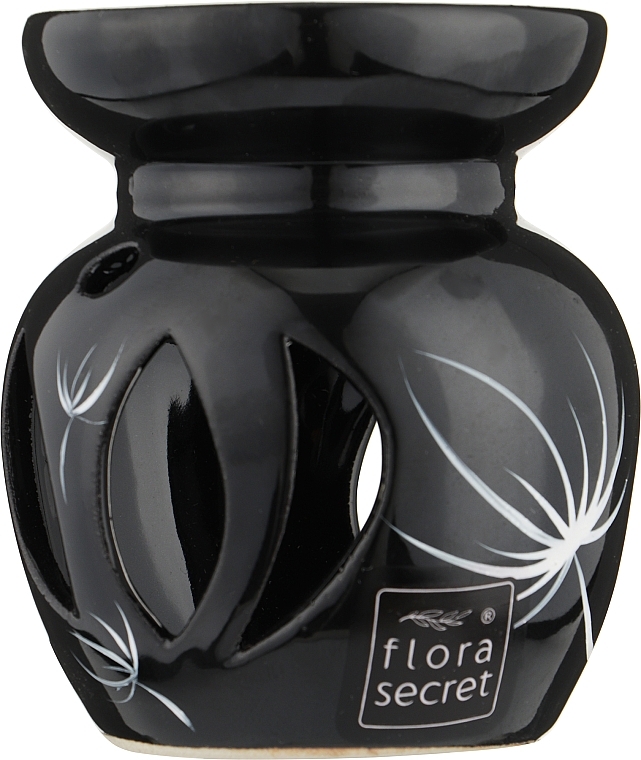 Аромалампа "Тыква" черная с одуванчиками - Flora Secret — фото N1