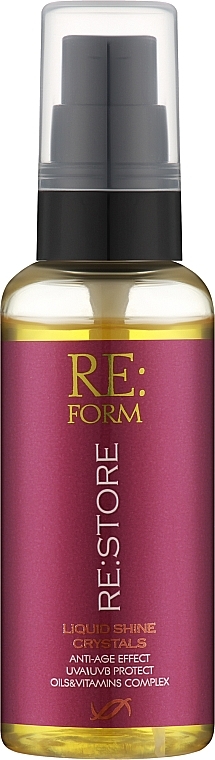 Рідкі блиск-кристали "Відновлення і заповнення волосся" - Re:form Re:store — фото N1