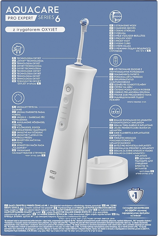 Ирригатор с технологией "Oxyjet", бело-серый - Oral-B Pro-Expert Power Oral Care AquaCare Series 6 MDH20.026.3 — фото N8