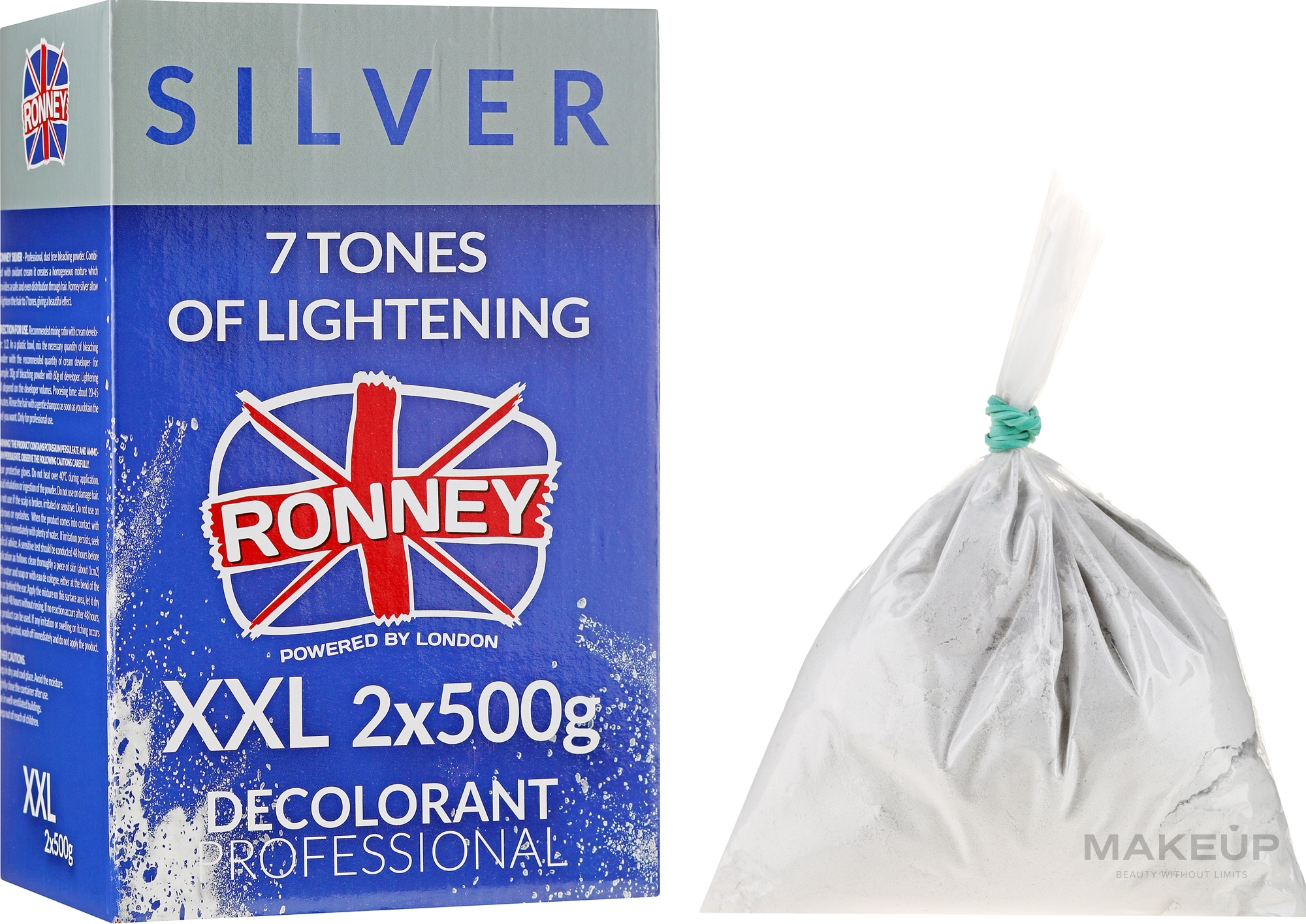 Пудра для осветления волос до 7 тонов - Ronney Professional Dust Free Bleaching Powder Classic — фото 2x500g