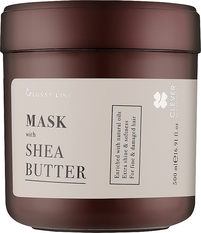 Маска с маслом ши для блеска волос - Clever Hair Cosmetics Glossy Line Mask With Shea Butter — фото N1