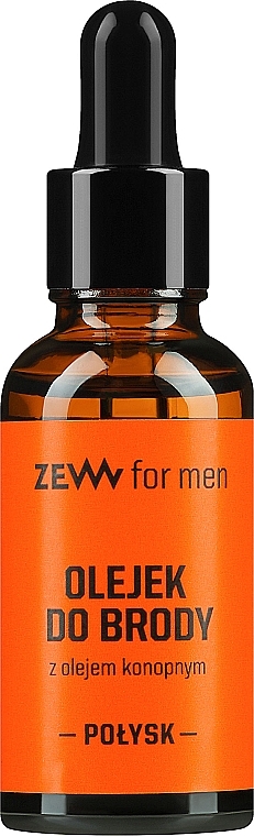 Конопляное масло для бороды с блеском - Zew Beard Oil — фото N1