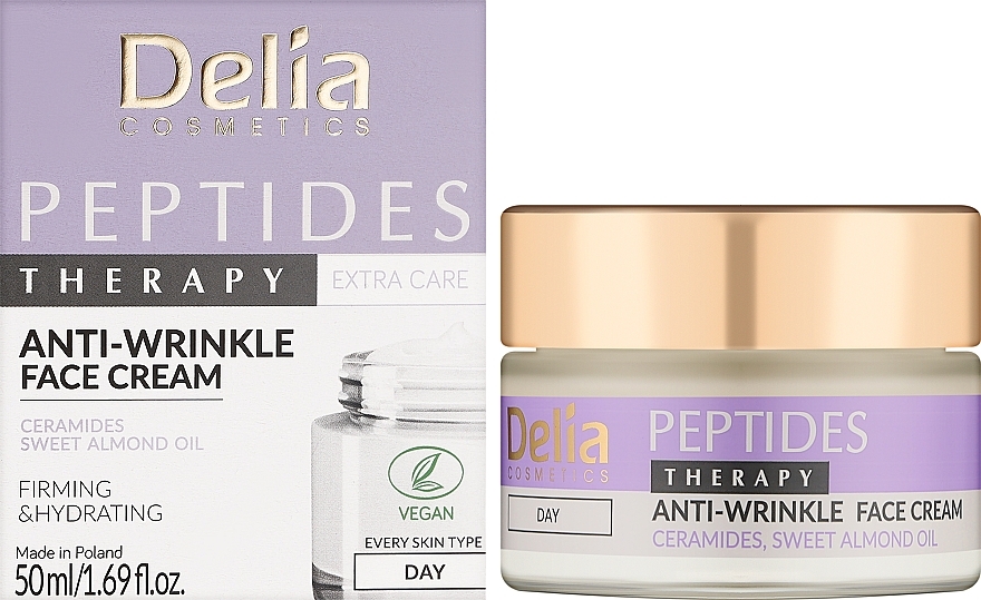 Дневной крем для лица с пептидами - Delia Peptides Therapy Anti-Wrinkle Day Face Cream — фото N2