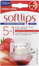 Духи, Парфюмерия, косметика Бальзам для губ 5 в 1 "Клубника" - Perfecta Softlips