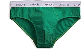 Трусы-брифы мужские, 2 шт, зеленый/морская волна - Apriori Be Yourself — фото N2