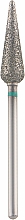Парфумерія, косметика Фреза алмазна "Нірка закруглена, довга" 893 065G, діаметр 6.5 мм, зелена - Nail Drill