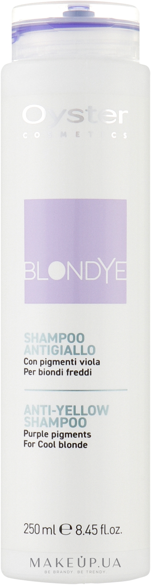 Шампунь для нейтрализизации желтого оттенка - Oyster Cosmetics Blondye Anti-Yellow Shampoo — фото 250ml